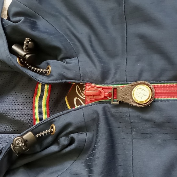 R.Pessoa By Horseware Hooded Riding Rain Jacket Size Small Navy/Red - Picture 7 of 16